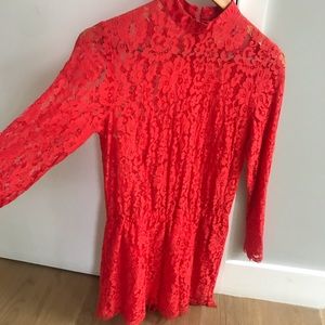 Red lace play suit jumpsuit